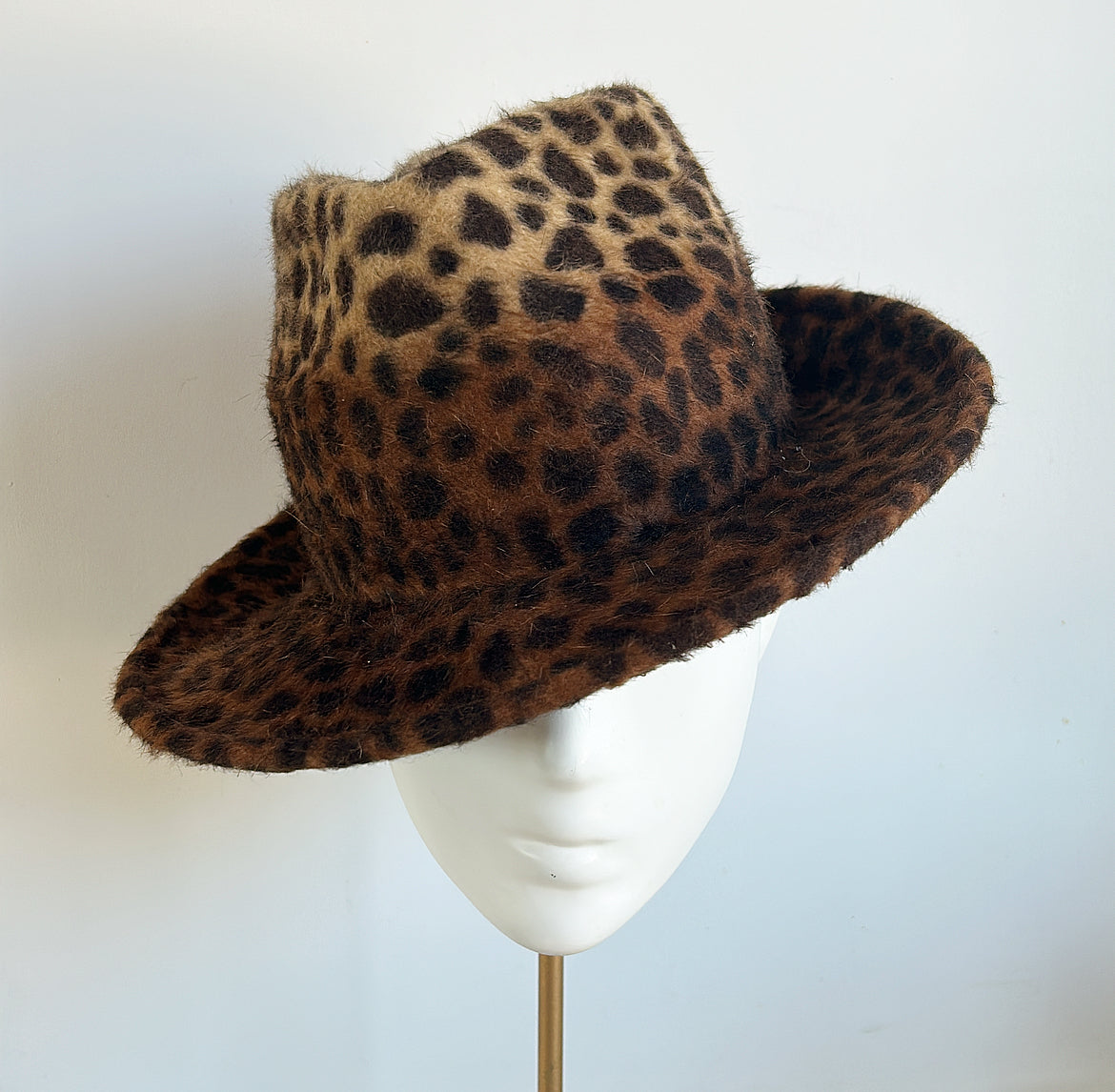 Custom leopard fedora