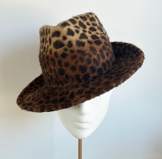 Custom leopard fedora